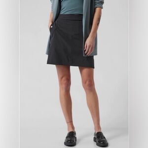 New Athleta Vienna Cargo Skort Skirt Black